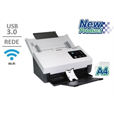 Scanner Avision AD345GWN REDE e USB - ADF Duplex 100fls - 60ppm/120ipm
